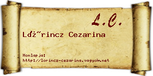 Lőrincz Cezarina névjegykártya